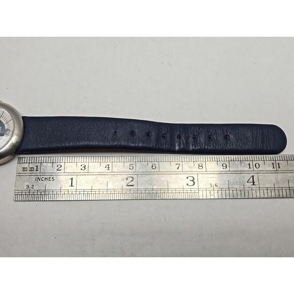 Cross WFK19 Bullseye Blue Dial Quartz Watch Date Womens Silver Tone New Battery - Picture 8 of 12